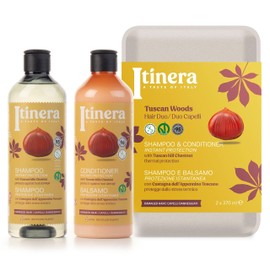 ITINERA Gift Set: Conditioner + Shampoo for Damaged Hair with Chestnut of the Tuscan Hills 2 x 370ml