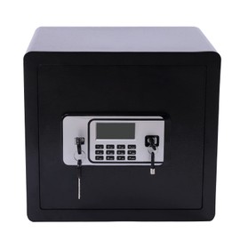 Safe, Cabinet Safe Box with Digital Keypad and Key Lock, Smart Alarm System and Removable Shelf, Removable Shelf for Jewelry, Documents, Valuables