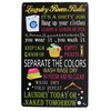 Hioni Laundry Room Rules, Metal Tin Sign, Vintage Plaque Home