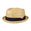 Basiquench Pork Pie, Moisture-Resistant Straw Roll Hat, Hat, Straw Straw,