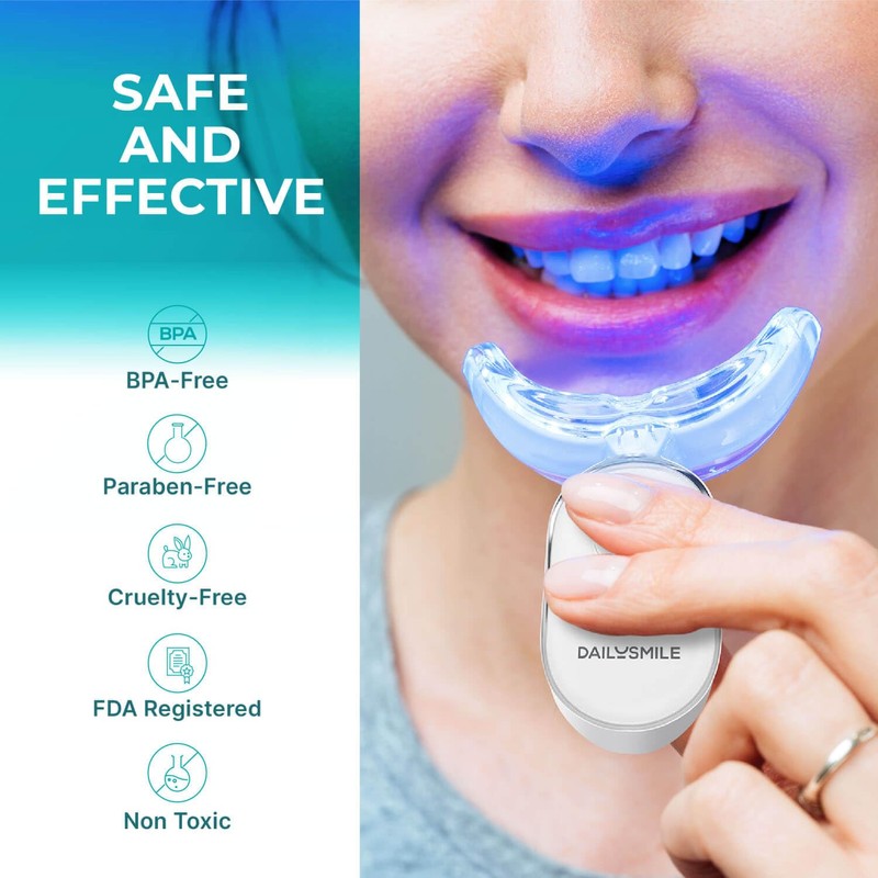 Dailysmile Teeth Whitening Kit with LED - Formulated for Sensitive