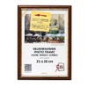 3-B Bari Rustic Picture Frame, Dark Brown/Gold, 21 x 29.7
