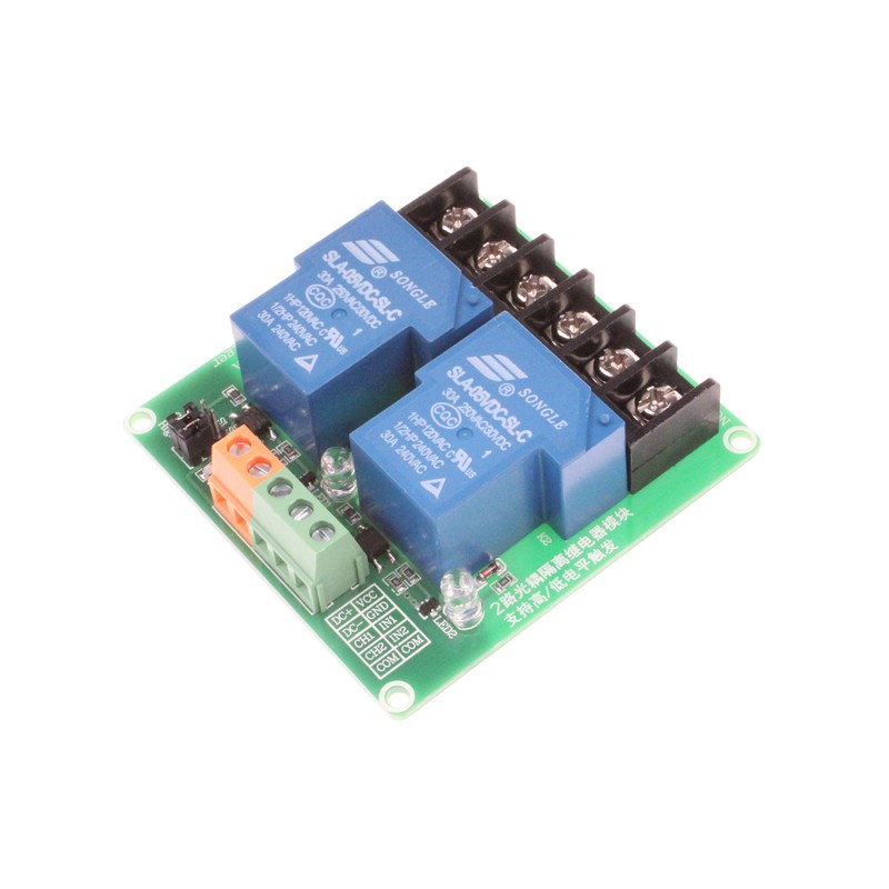NOYITO 30A 2-Channel Relay Module High Low Level Trigger with