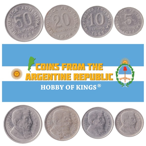 HOBBY OF KINGS 4 Coins from Argentina | Argentine Coin