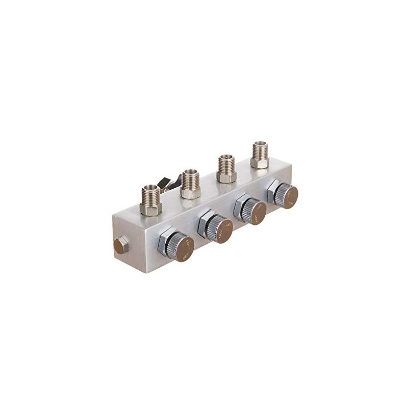 Professional Air Distributor for 4 Air Hoses Airbrush Pistol Compressor