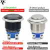 2Pcs 19mm Push Button Switch 3/4" Black Momentary Waterproof IP67