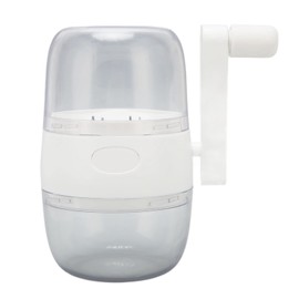 Restokki Manual Nut Grinder with Stainless Steel Blades and Non-Slip Handle for Nuts and Garlic - White