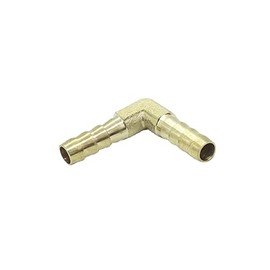 CDQBWKJGFJ 1 Piece Brass 1/4" x 1/4" Hose Barb Elbow 90 Degree L Right Angle Barbed Fitting Water Fuel Air