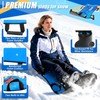 45" Large Foldable Snow Sled，Rolled Up Portable Snow Sleds for