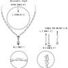 EVER FAITH Mujer Sets de Joyería Cristal Zirconia Cúbica Gota