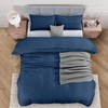 Utopia Bedding Utopia Bedding Double Striped Navy Print Duvet Cover