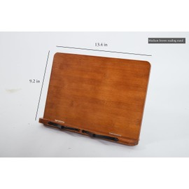 Bamboo Reading Stand Reading Stand Multi-Functional Adjustable Book Clip for Students Reading Books Test Over Bookshelf Reading Books on Bookshelf Cookbook Rack Music Stand