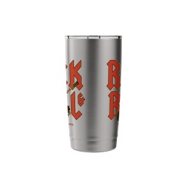 Cool Rock N 'Roll Teddy Bear, I Love Rock Music, Rock & Roll Stainless Steel Insulated Tumbler
