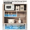 Janebert Expandable Under Shelf Basket Organizer, Under Shelf Storage, Hanging