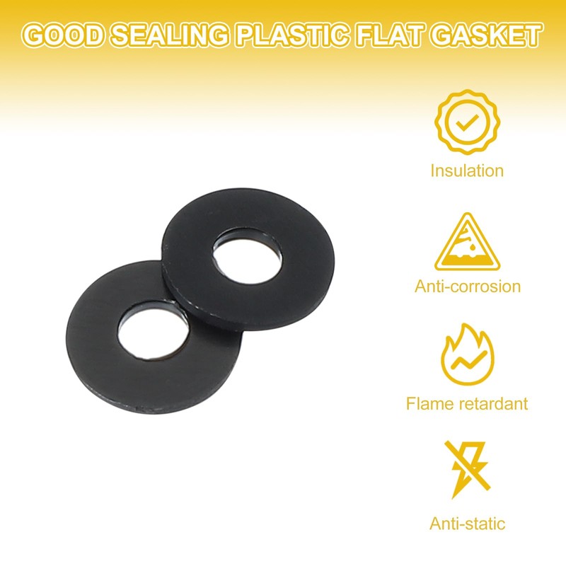 PATIKIL M3 Nylon Flat Washers, 120 Pcs 3mm ID 8mm