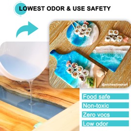 JDiction JDiction Epoxy Resin Clear High Gloss Epoxy Resin, Maximum 1.5 Inch Deep Pour 1 Gallon Casting Resin for Jewelry Making, Table Top, Wood and Mold Crafts