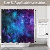 Luminora Outer Space Starry Galaxy Shower Curtain for Bathroom Cosmic