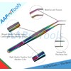 AAProTools Rainbow Color 6 Pcs 6" College Cotton Tweezer Plier
