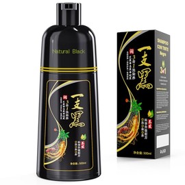 3 In 1 Black Hair Dye Shampoo for Women and Men, Instant Hair Color Shampoo for Gray Hair, Champú Para Teñir el Cabello
