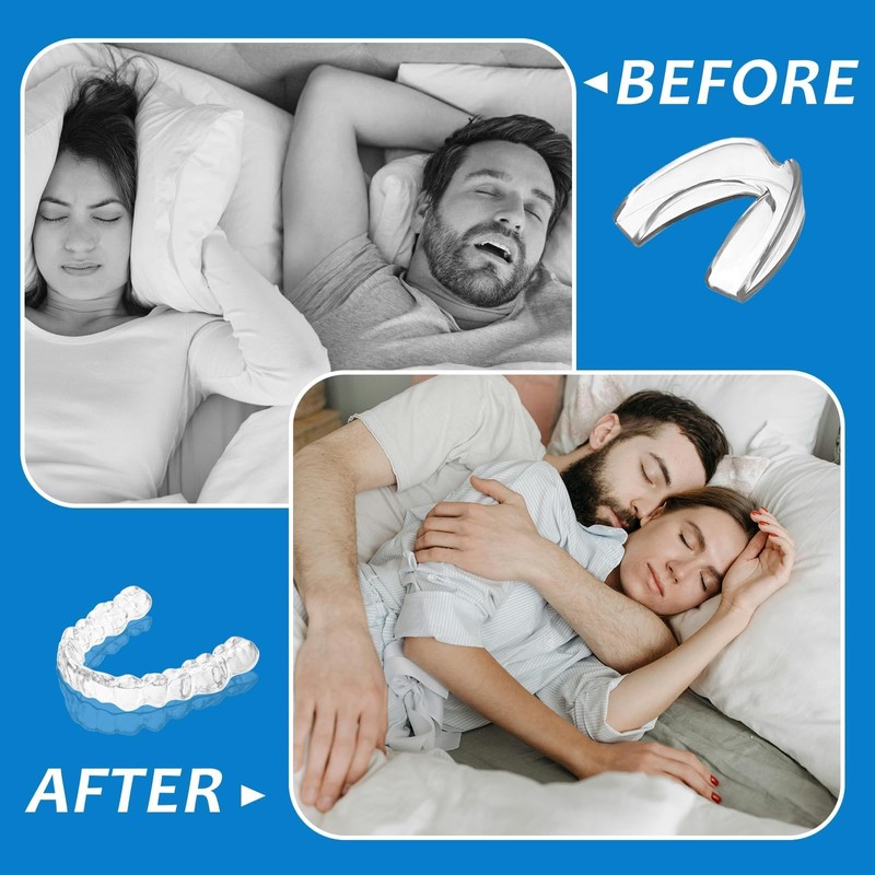 4 Pieces 2 Sizes Night Grinding Splint Soft Material Comfortable