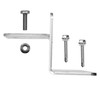 4 Pack Aluminum Solar Panel Z Bracket with Mounting Screws