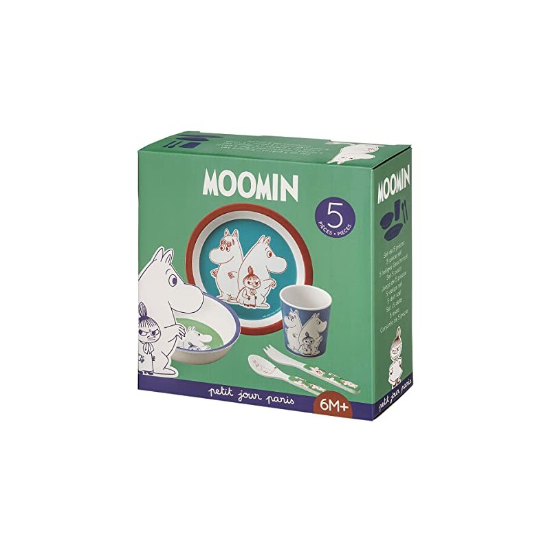 Moomin PTJ060154 Melamine Gift Set, Moomin 5 Piece Set