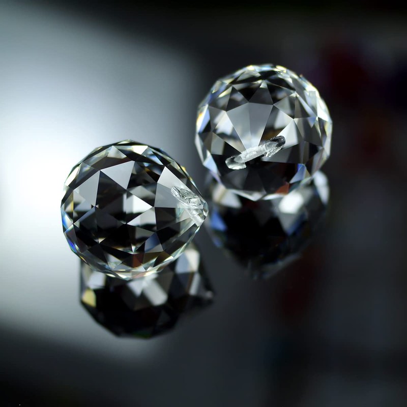 GOLDENHAITAI クリスタルボールプリズム サンキャッチャー 20個 30mm ハンギングクリスタルペンダント 窓の装飾用 クリア