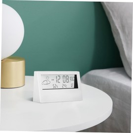 Ciieeo Digital Alarm Clock with Screen Display Silent Operation Temperature Function for Bedrooms and Offices Sturdy Design Modern Transparent Style