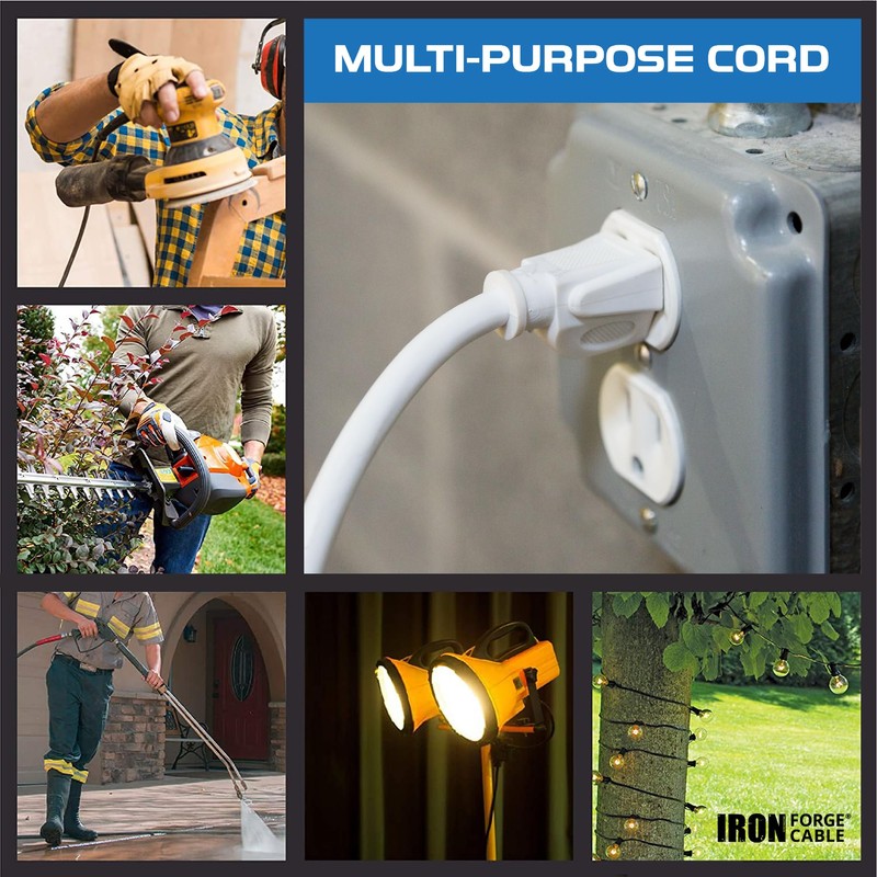 Cable de forja de hierro SJEOW blanco cable de extensión