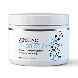 Zinzino ZinoBiotic+ Fiber Blend - Gut Health Fiber Supplement with 8 Fibers - GMO-Free, Gluten-Free, Supports Digestive Wellness - 180g