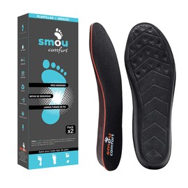 SMOU Comfort Shoe Insoles Gel | Anti Sweat | Shoe Insoles with Memory Foam | Ideal as Insoles Work Shoes | Gel Insoles Men Women | Large Cushioning (44-45 EU)
