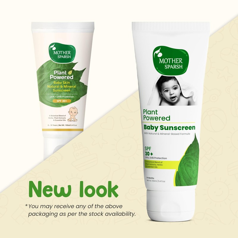 Mother Sparsh Natural Baby Sunscreen Lotion with SPF 30+ For