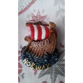 Norway Viking Ship Sculptured Magnet