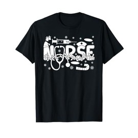 Nurse Merry Christmas Nurse T-Shirt, black