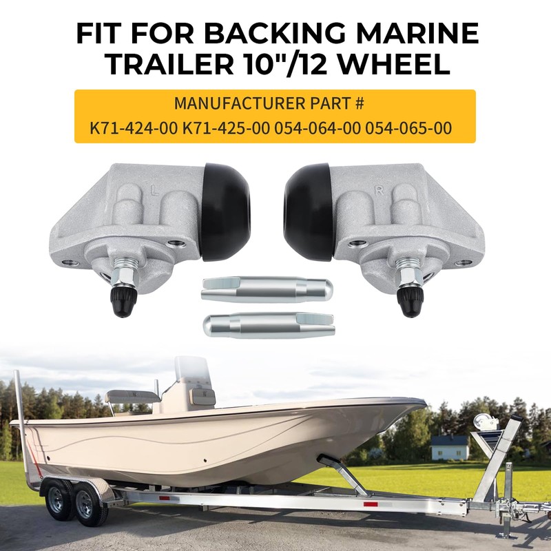 Fit for Backing Marine Trailer 10"/12" Hydraulic Brake Uni-Servo Wheel