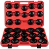 VEVOR Oil Filter Socket Set, 30 Pcs, Steel, Black, 3-Jam