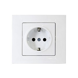 Gunsan Moderna Socket Protective Contact Flush-Mounted White