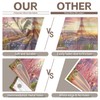 Luminora Fabric 7x5ft Paris Eiffel Tower Backdrop Cityscape Terrace Pink