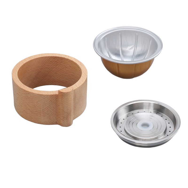 Reusable Coffee Capsules with Scoop and Brush Refillable Coffee Pods