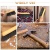 Patelai 2 Pieces Wooden Bench Brushes Fireplace Brush Natural Fiber