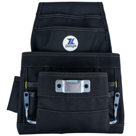 Zeluga 20-215 10 Pocket Extra Large Capacity Polyester Nail and Tool Pouch, Black