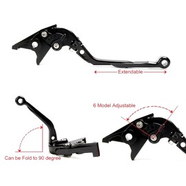 ZESIDIMO For Kawasaki Z900 Z 900 2017 2018 2019 2020 2021 CNC Adjustable Foldable Extendable Brake Clutch Lever Motorcycle (Black)