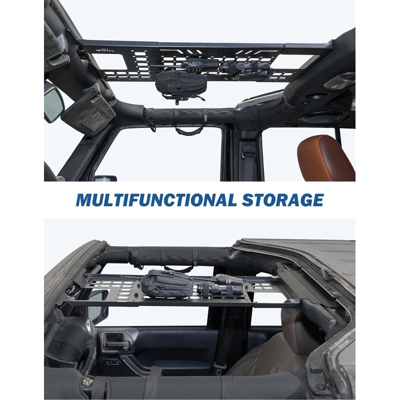 JOYTUTUS Overhead Molle Panel Compatible with Wrangler JK 2007-2018 (Only