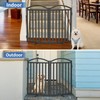 Malier Metal Freestanding Dog Gates with Door, 32'' Height Outdoor
