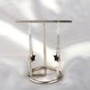 MAOFAED Musician Inspired Gift, Lightning And Black Star Dangle Earring