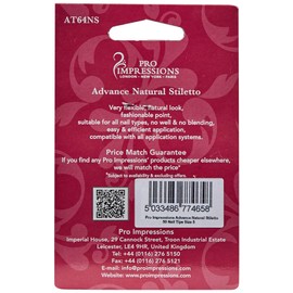 Pro Impressions Advance Natural Stiletto 50 Nail Tips, Size 5