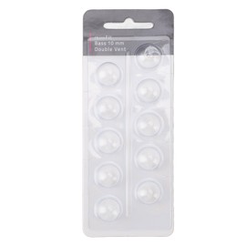 10pcs Double Vent Bass Dome Accessory Single Layer Double Vent Silicone Replacement Domes for MiniFit Transparent Medium Size 10mm