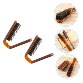 IWOWHERO 2pcs Travel Hair Care Folding Hairbrush Hair Comb Portable Folding Comb