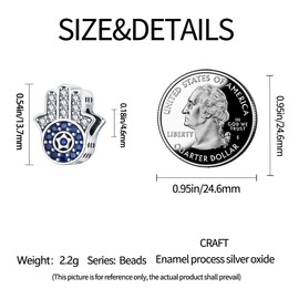 Hapour 925 Sterling Silver Pendant Charm for Bracelet Necklace Cute Cat Shells Virgin Mary Pendant Bead Charms for Women, Sterling Silver, Cubic Zirconia