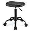 FNZIR Square Rolling Stool with Wheels Height Adjustable Swivel Stool